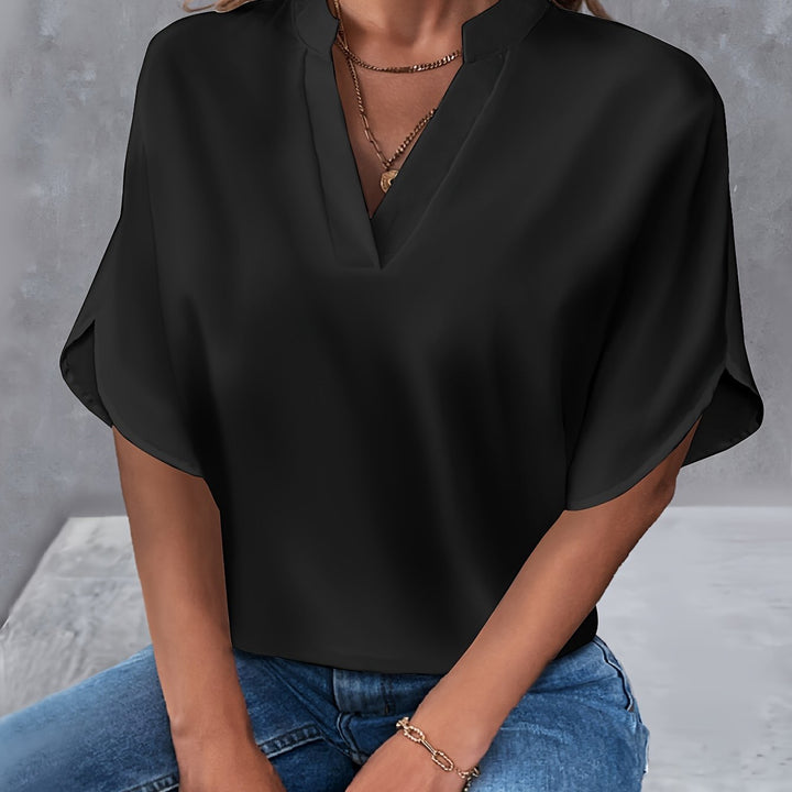 VanBruggen™ | Blouse met V-hals en splitmouwen