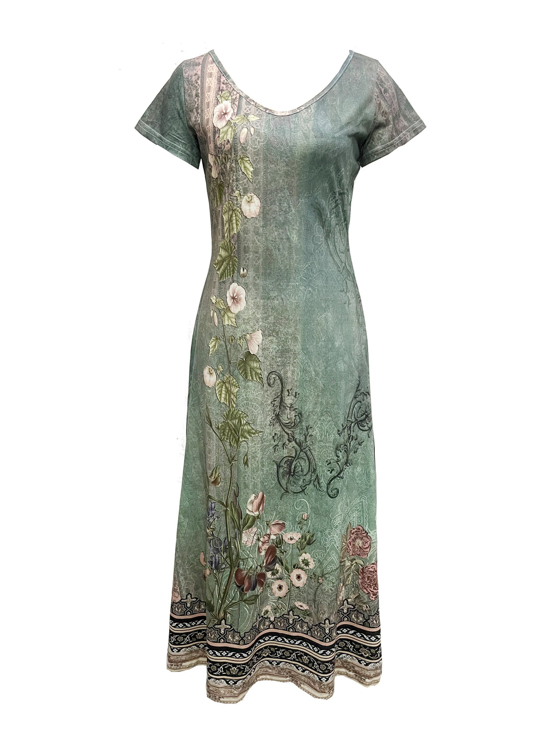 VanBruggen™ | Maxi jurk met bloemenprint en kanten details