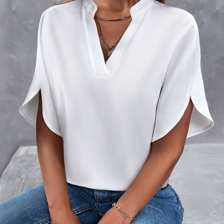 VanBruggen™ | Blouse met V-hals en splitmouwen