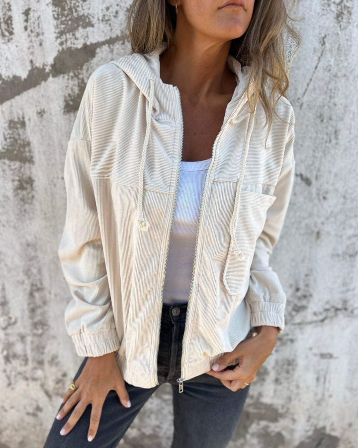 VanBruggen™|  Corduroy jas met capuchon en rits