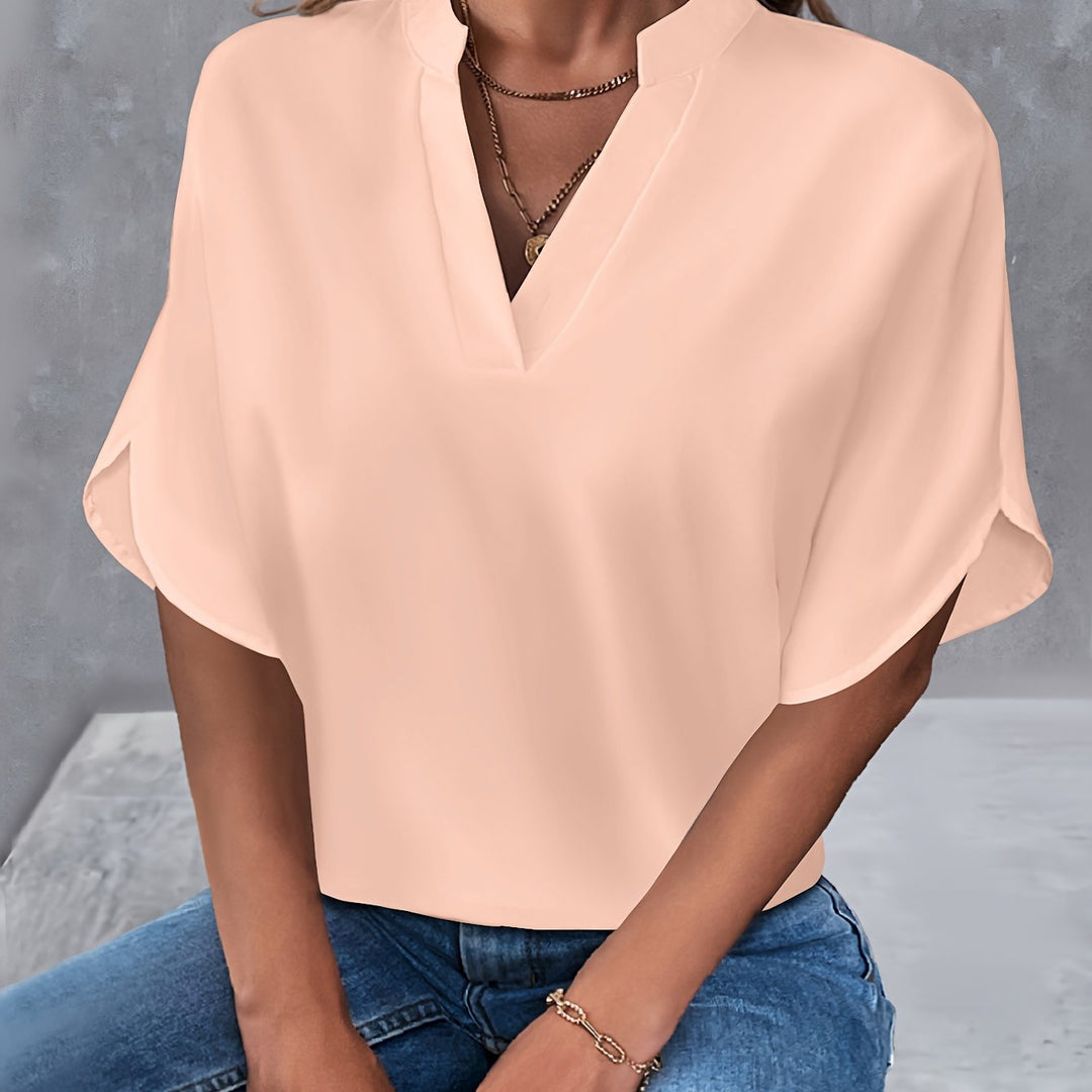 VanBruggen™ | Blouse met V-hals en splitmouwen