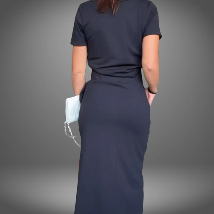 VanBruggen™ | Stijlvolle dames top en rok met een elegante V-hals