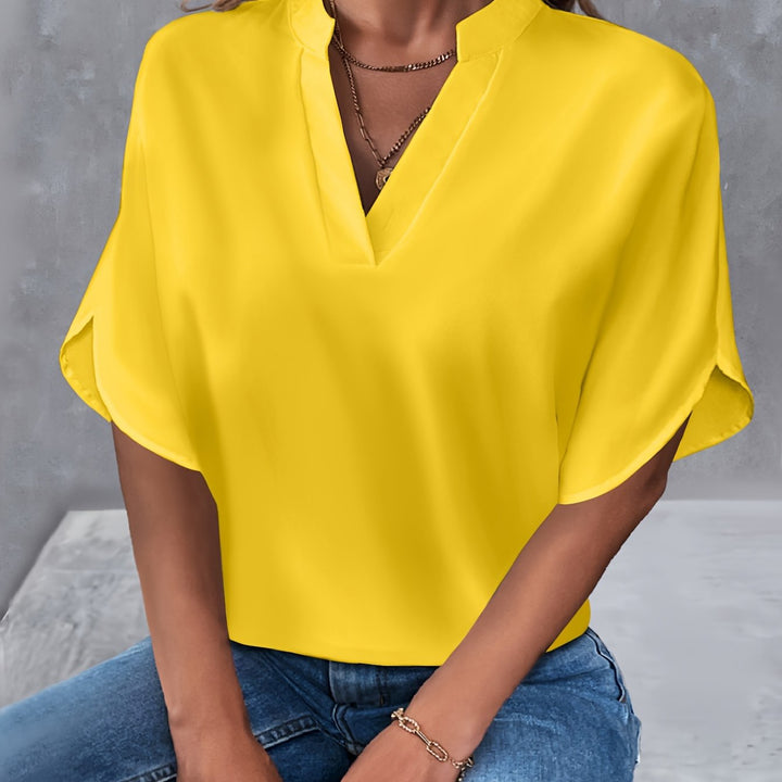 VanBruggen™ | Blouse met V-hals en splitmouwen
