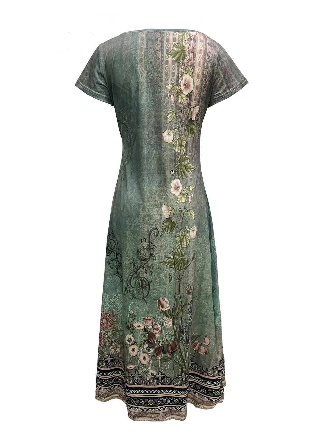 VanBruggen™ | Maxi jurk met bloemenprint en kanten details