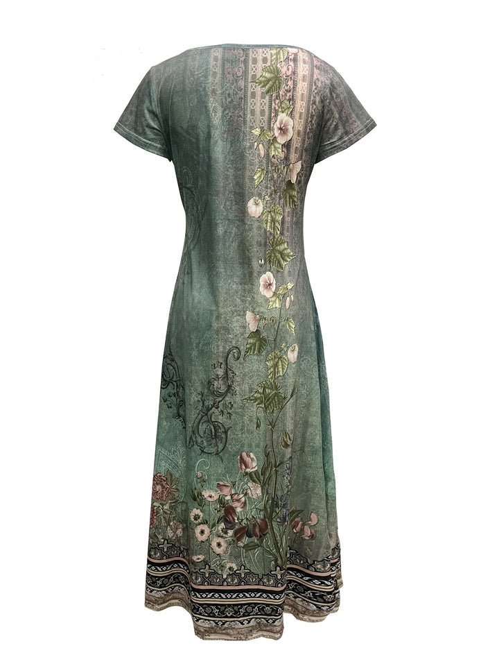 VanBruggen™ | Maxi jurk met bloemenprint en kanten details