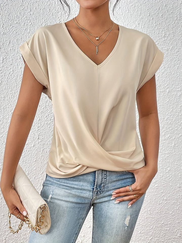 VanBruggen™ | Casual T-shirt met sweetheart halslijn