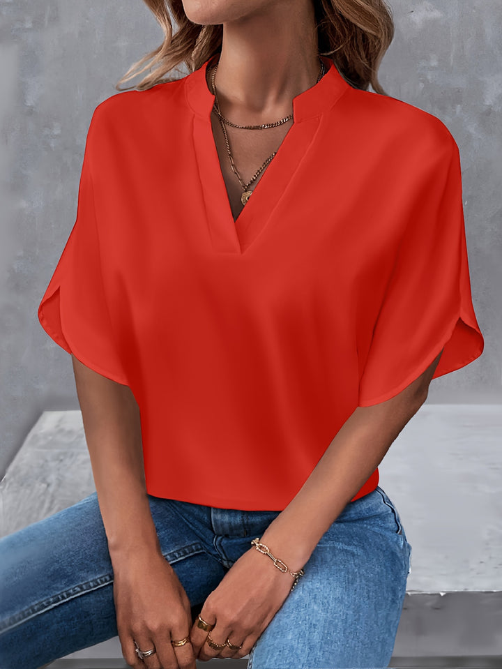 VanBruggen™ | Blouse met V-hals en splitmouwen