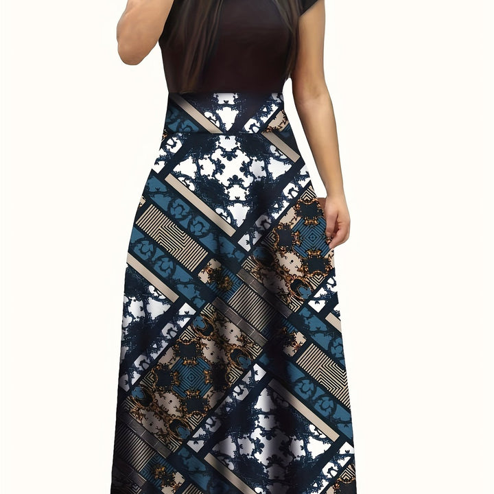 VanBruggen™ | Elegante maxi jurk met bloemenprint en split