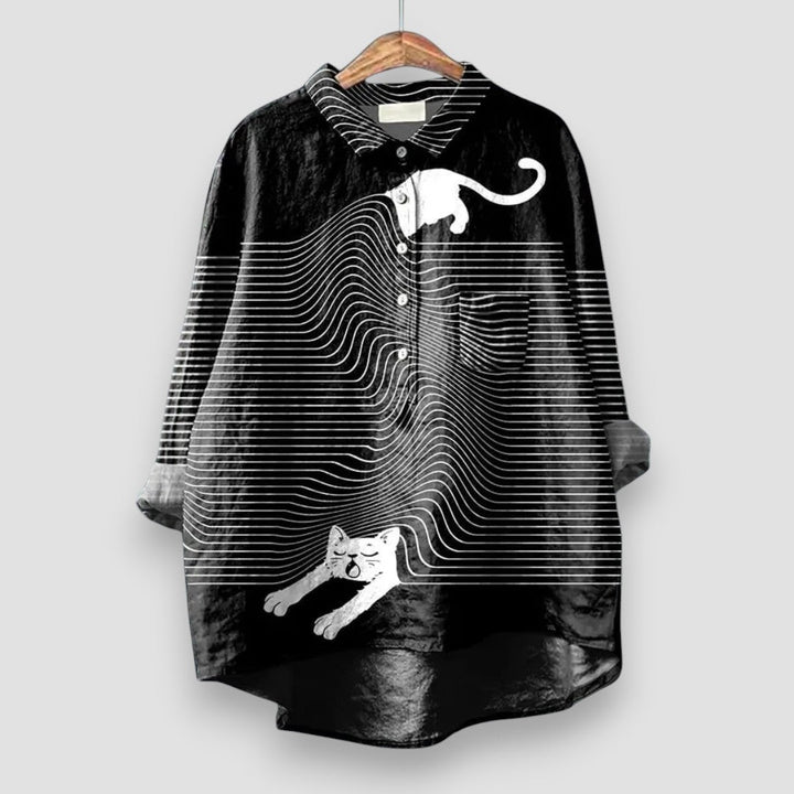 VanBruggen™ | Damesblouse met hondenprint