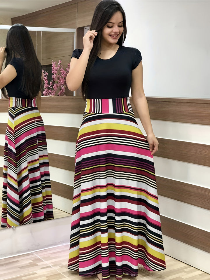 VanBruggen™ | Elegante maxi jurk met bloemenprint en split