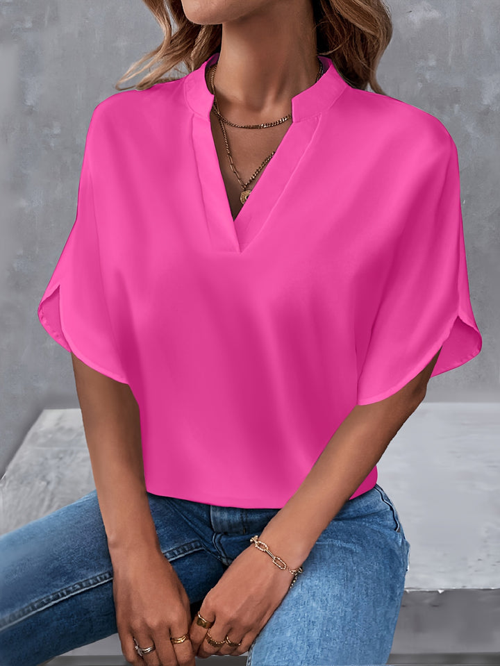 VanBruggen™ | Blouse met V-hals en splitmouwen