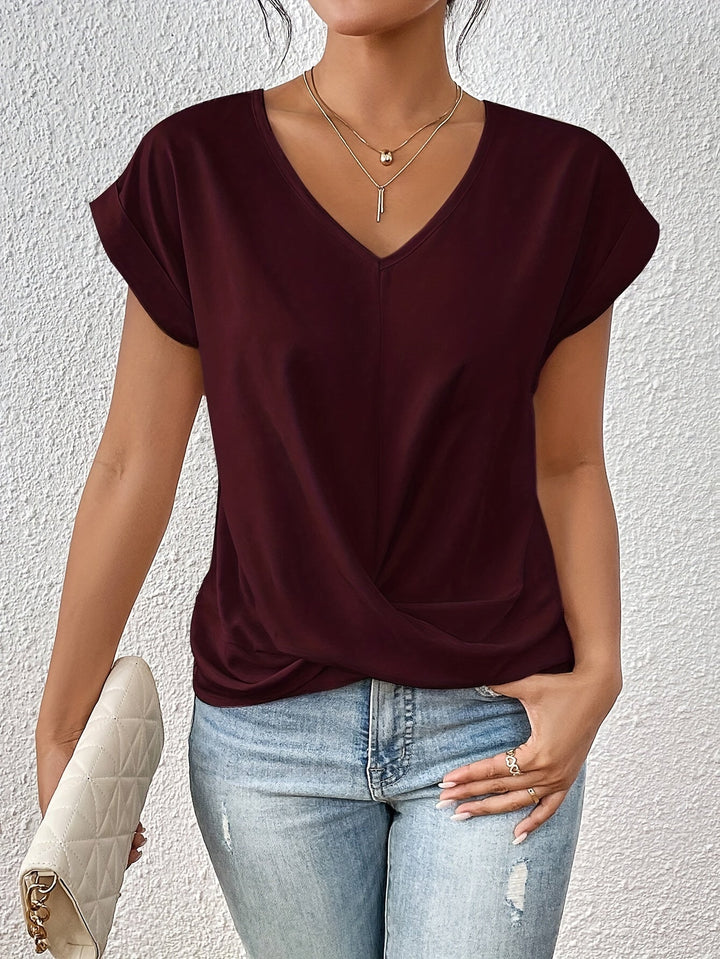 VanBruggen™ | Casual T-shirt met sweetheart halslijn