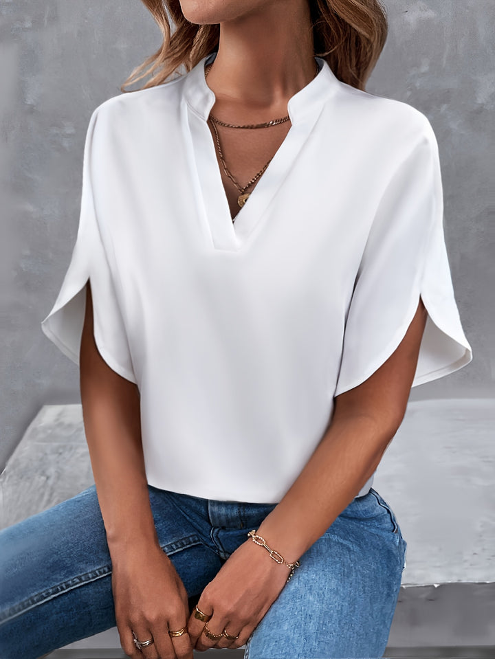 VanBruggen™ | Blouse met V-hals en splitmouwen