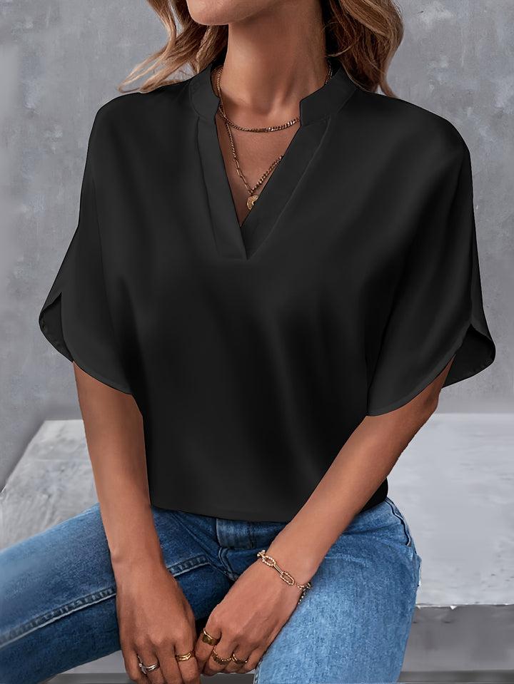 VanBruggen™ | Blouse met V-hals en splitmouwen