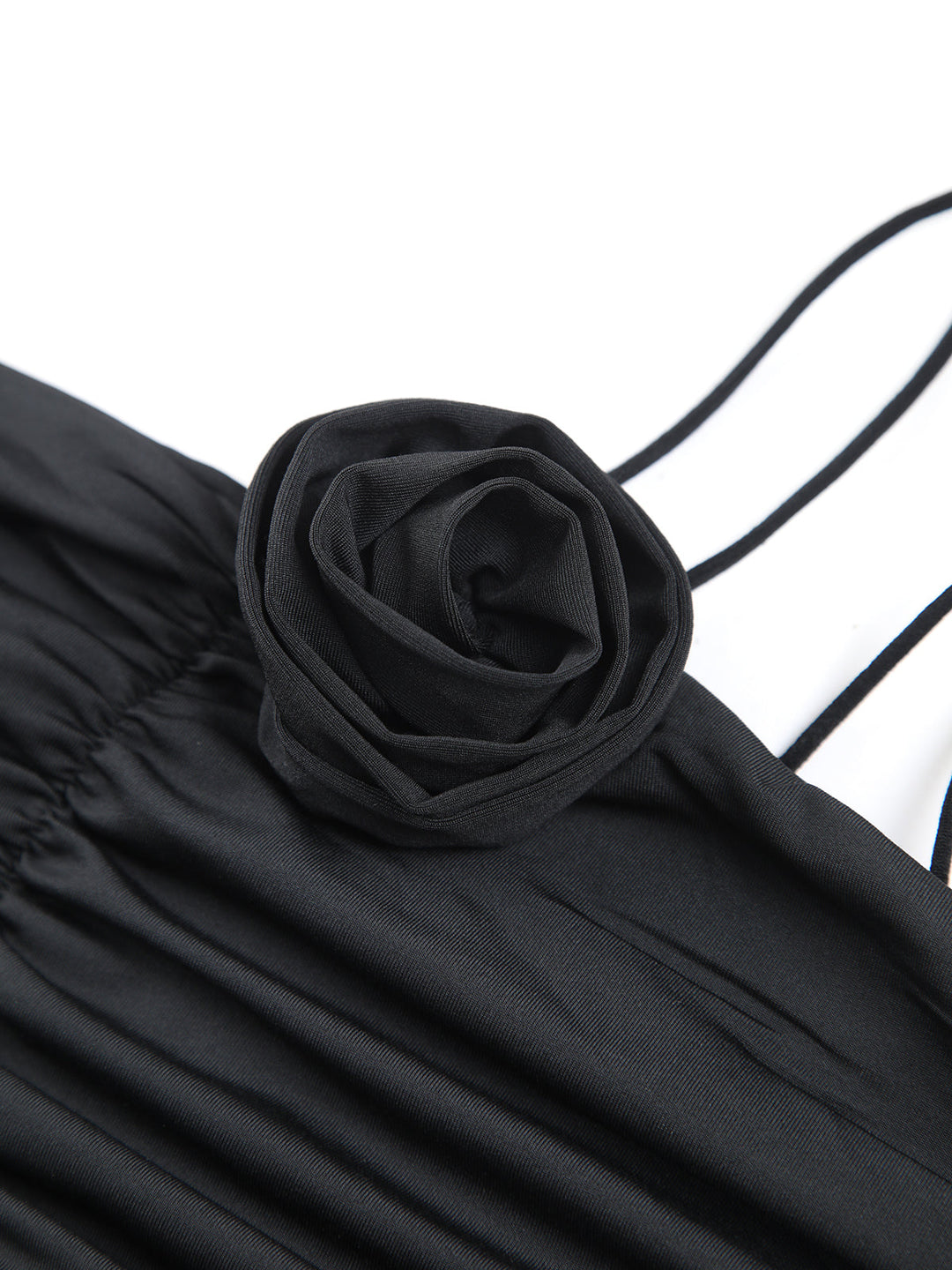 VanBruggen™ | Off Shoulder Rozen Decor Midi Jurk met Ruches