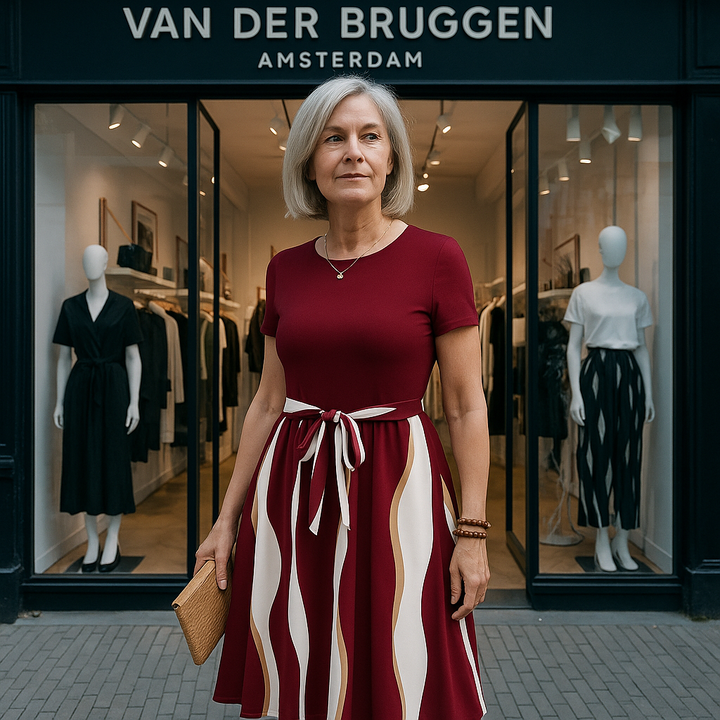 VanBruggen™ | Gestreepte Jurk met Ceintuur