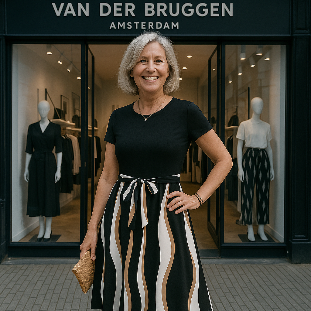 VanBruggen™ | Gestreepte Jurk met Ceintuur
