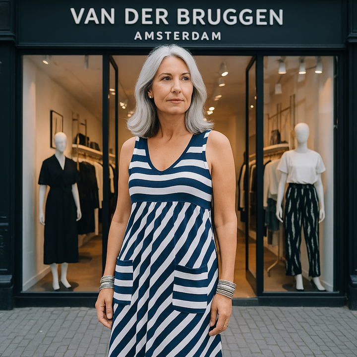 VanBruggen™ | Mouwloze Strepenjurk