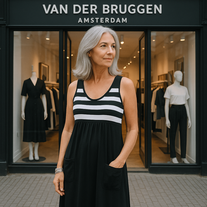 VanBruggen™ | Mouwloze Strepenjurk