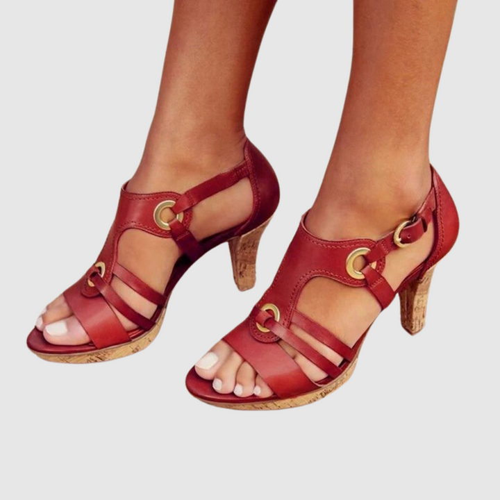 VanBruggen™ | Leren sandalen met hak van premium kwaliteit