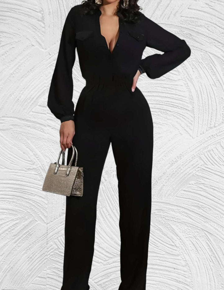 VanBruggen™ | Zwarte elegante jumpsuit