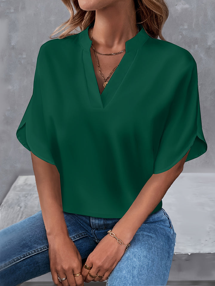 VanBruggen™ | Blouse met V-hals en splitmouwen