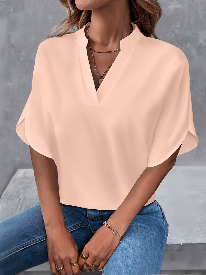 VanBruggen™ | Blouse met V-hals en splitmouwen