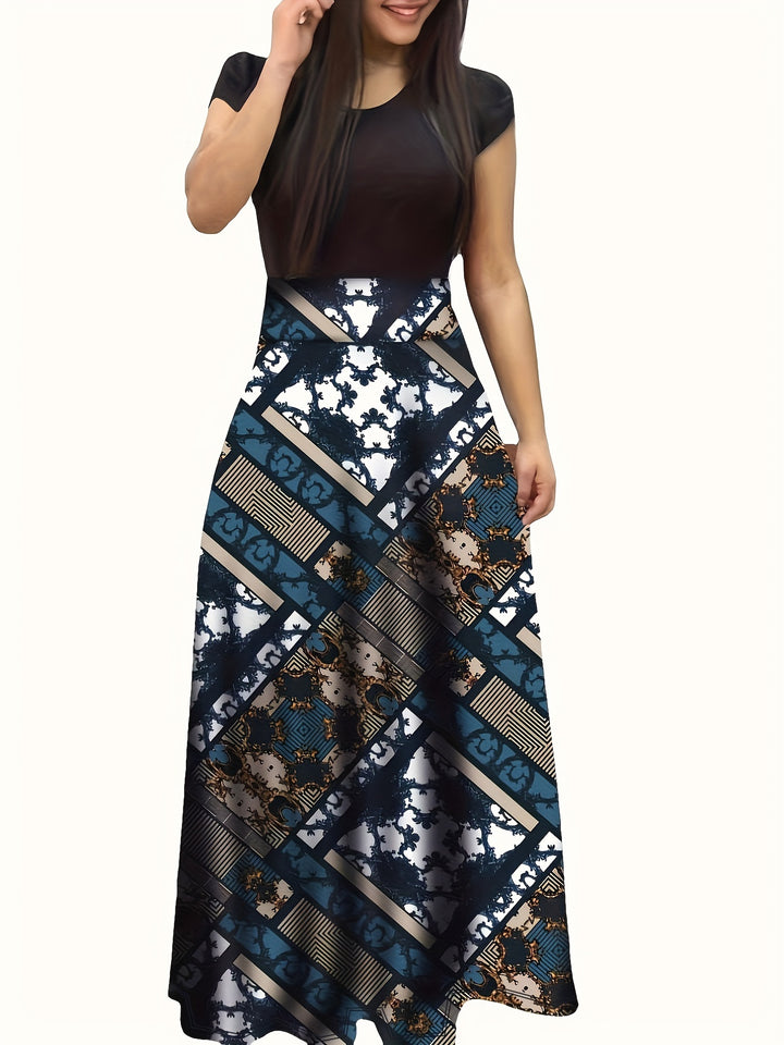 VanBruggen™ | Elegante maxi jurk met bloemenprint en split