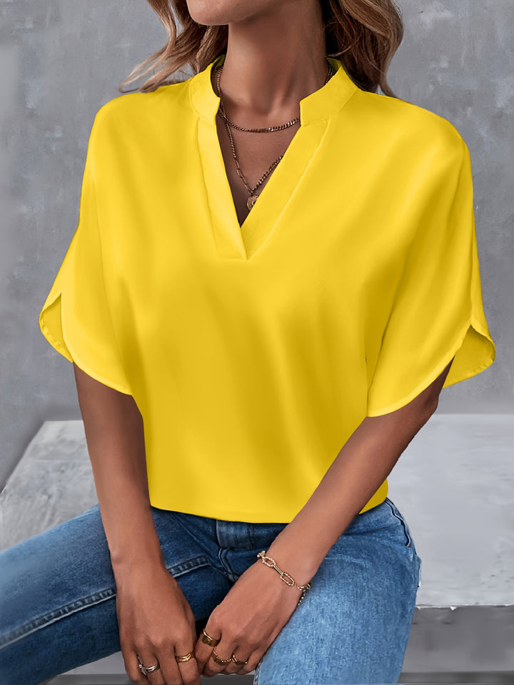 VanBruggen™ | Blouse met V-hals en splitmouwen