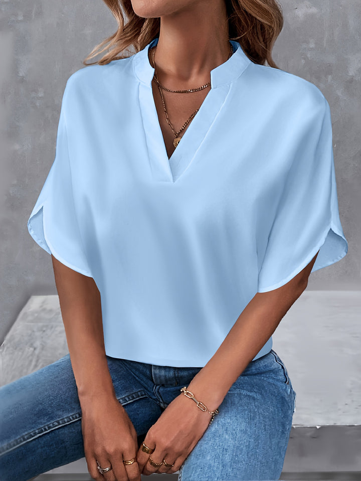 VanBruggen™ | Blouse met V-hals en splitmouwen