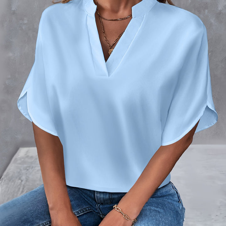 VanBruggen™ | Blouse met V-hals en splitmouwen