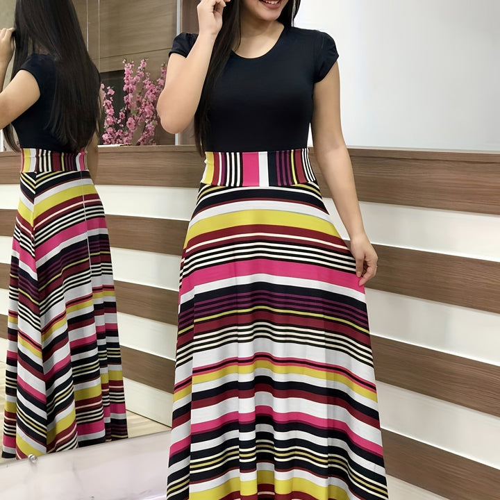 VanBruggen™ | Elegante maxi jurk met bloemenprint en split