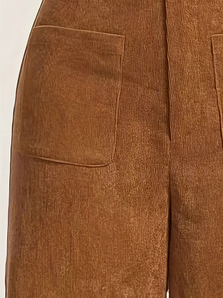 VanBruggen™ | Dames Corduroy Broek met Rechte Pijpen